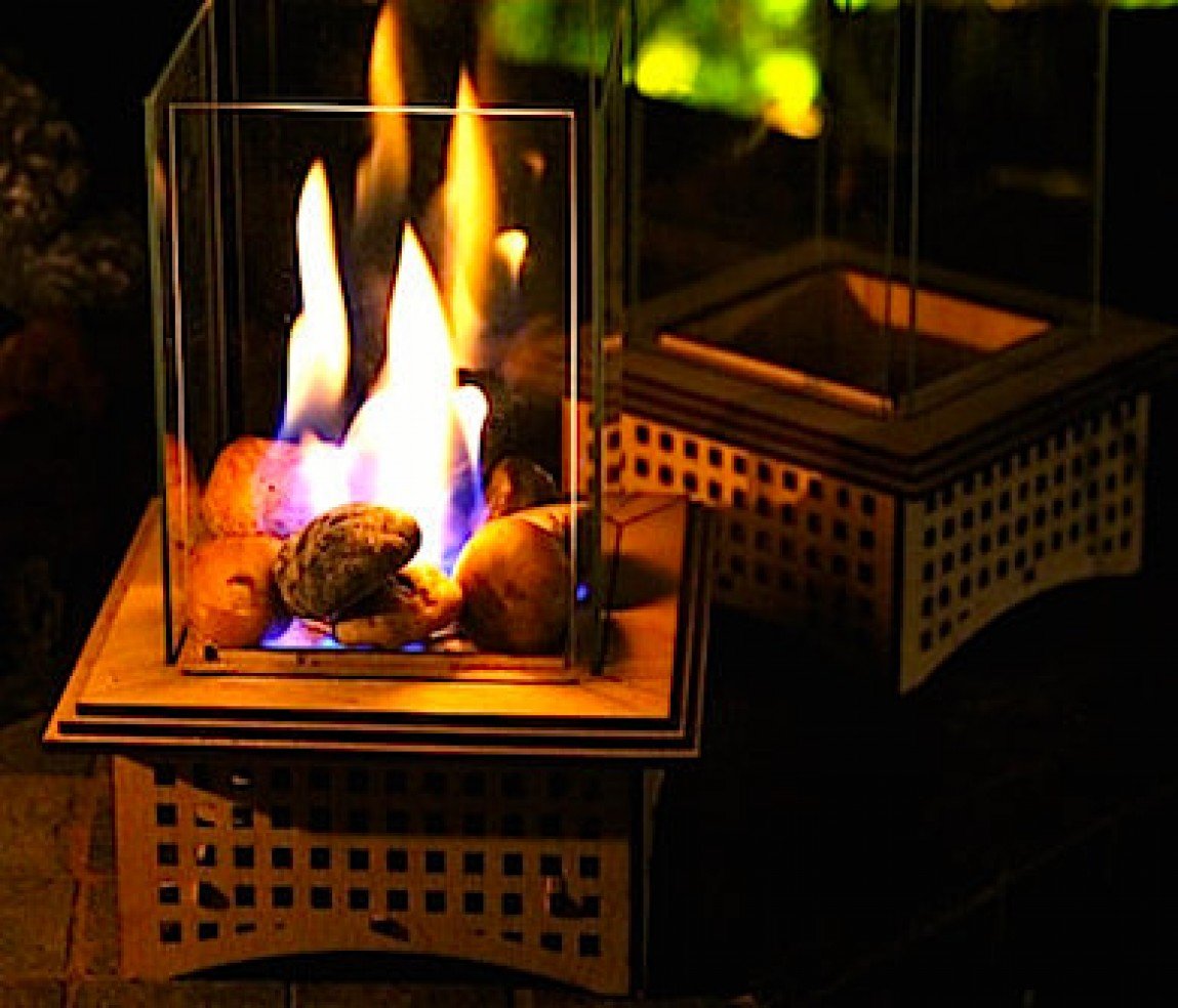 Tabletop Glass Fireplace