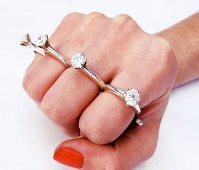 Brass Knuckle Engagement Ring