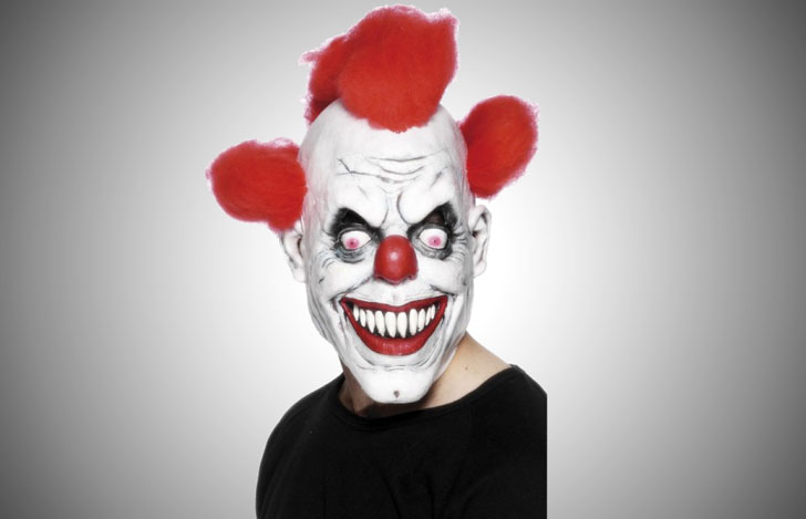 thumbnail image 2 of Pennywise IT Scary Clown Full Head Mask – Evil Eye Horror Halloween Cosplay Costume 2 of 6
