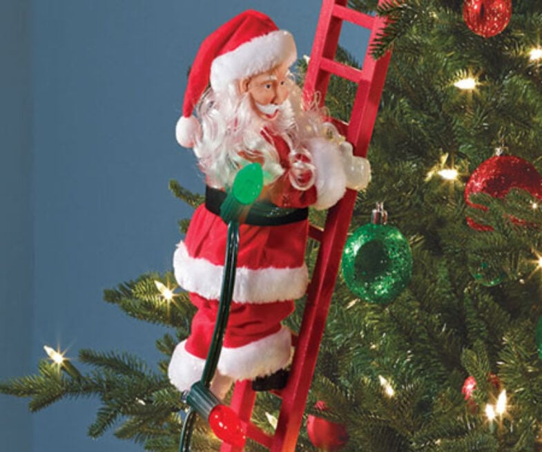 ladder Climbing Santa