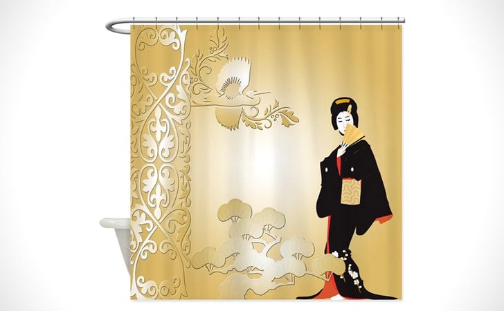 Japanese Woman Shower Curtain - coolest shower curtains