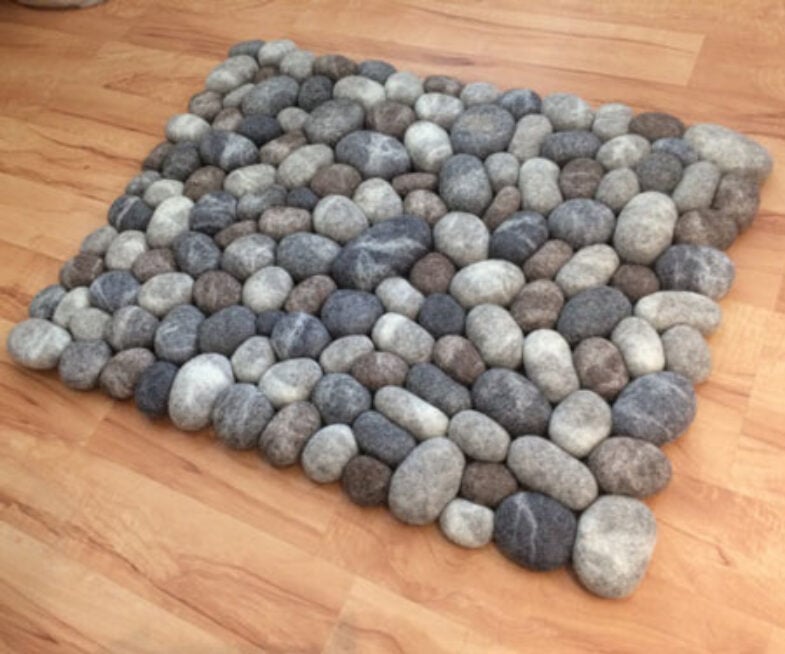 Felt Stone Pebble Rugs Awesome Stuff 365