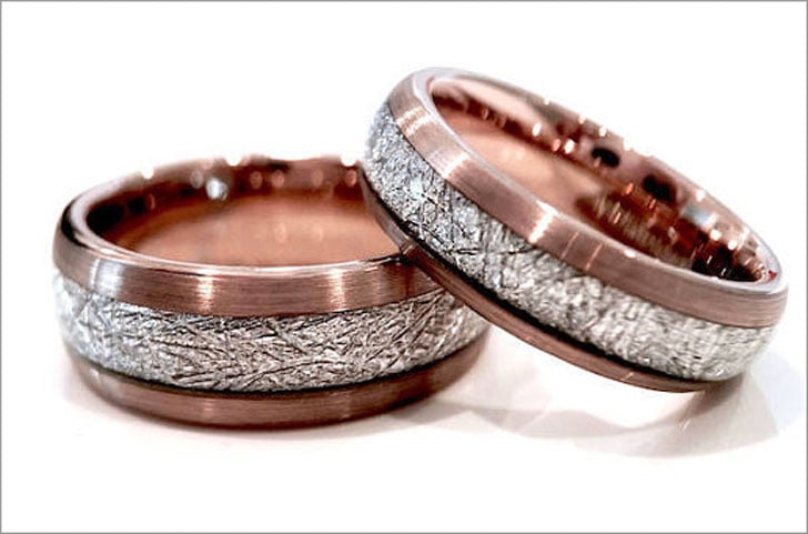 Rose Gold Tungsten Rings for Him and Her