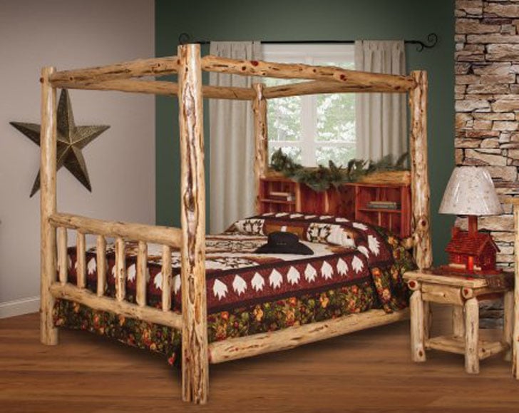 Rustic Furniture Barn Cedar Log Bed