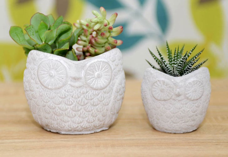 Concrete Owl Shaped Planter Pots