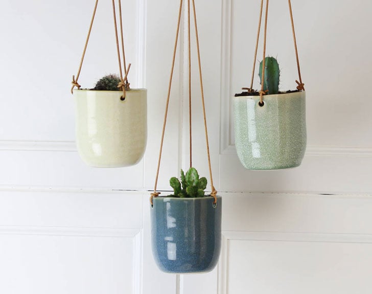 Hanging Planter with Leather Strap