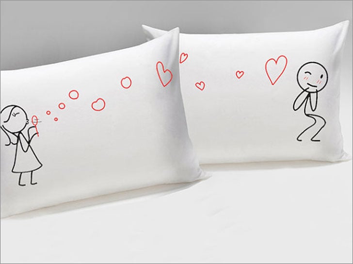 His and Hers from My Heart to Yours Too Pillows