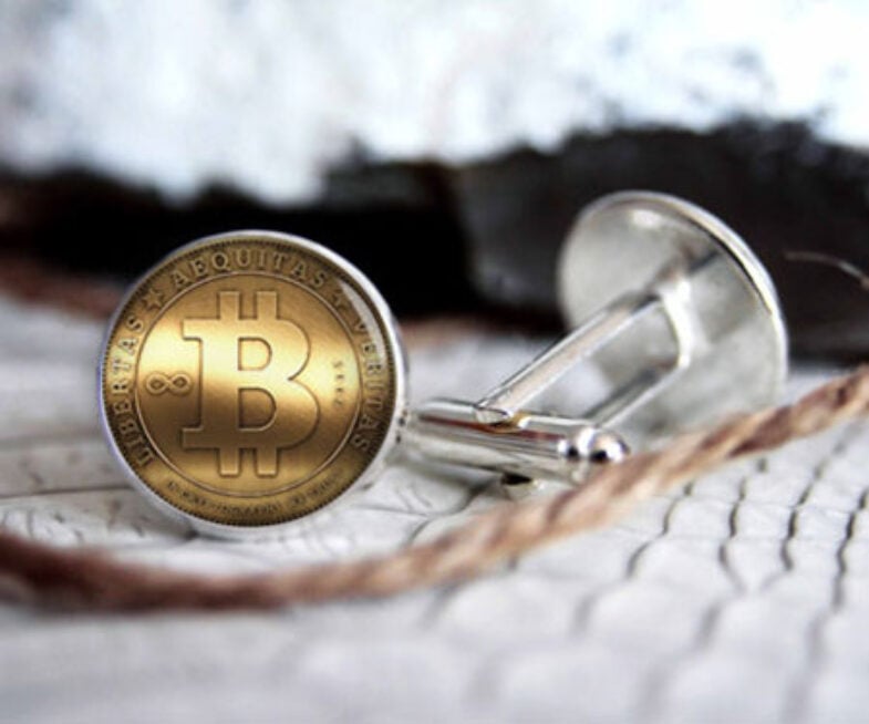 Personalized Bitcoin Cufflinks