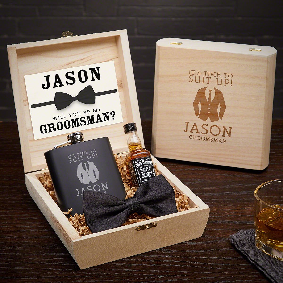 SUIT UP CUSTOM GROOMSMAN PROPOSAL GIFT BOX