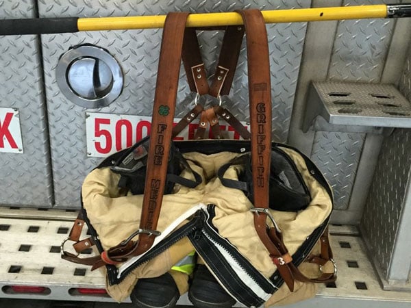  Custom Leather Firefighter Suspenders