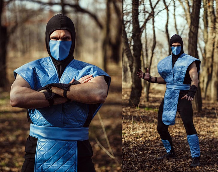 Mortal Kombat Video Game Sub Zero Cosplay Costume - Cosplay Ideas For Guys