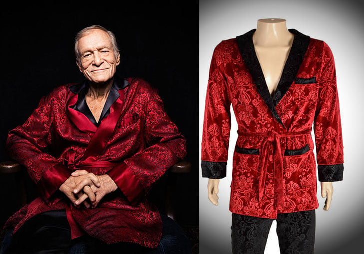 Aláírás Hugh Hefner Bársony Kabát Társalgó Nadrág