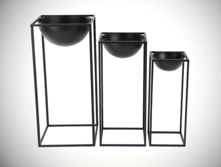 Cameley 3 Piece Modern Iron Bowl Nesting Plant Stand Set