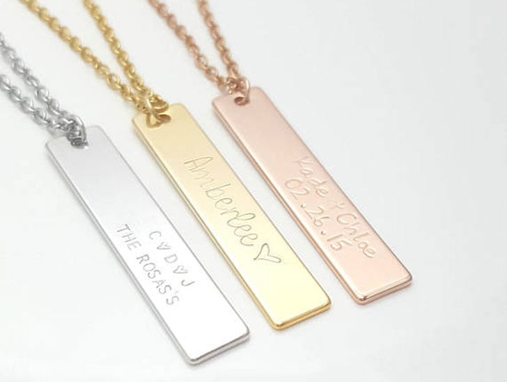 Personalized BFF Bar Necklaces - best friendship necklaces 