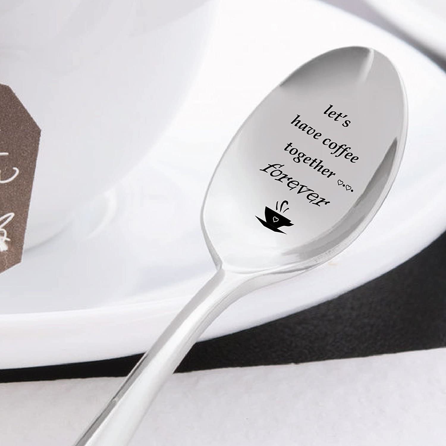 Lets Have Coffee Together Forever Stainless Steel Spoons engraved spoon