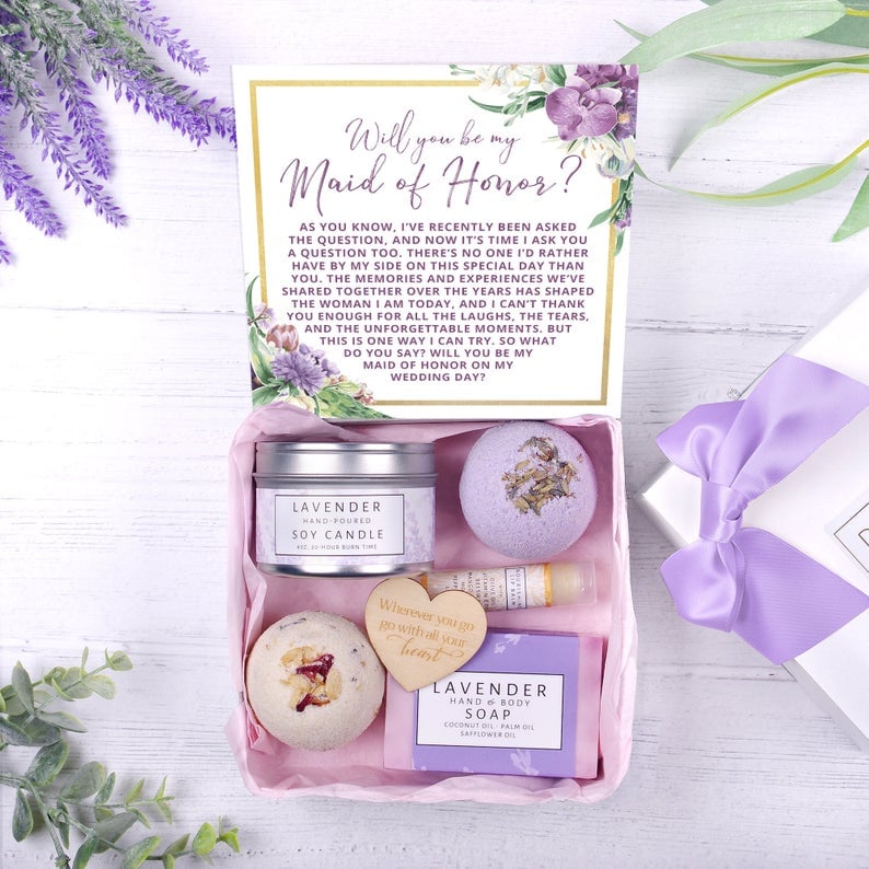 Gift Basket for Maid of Honor Proposal