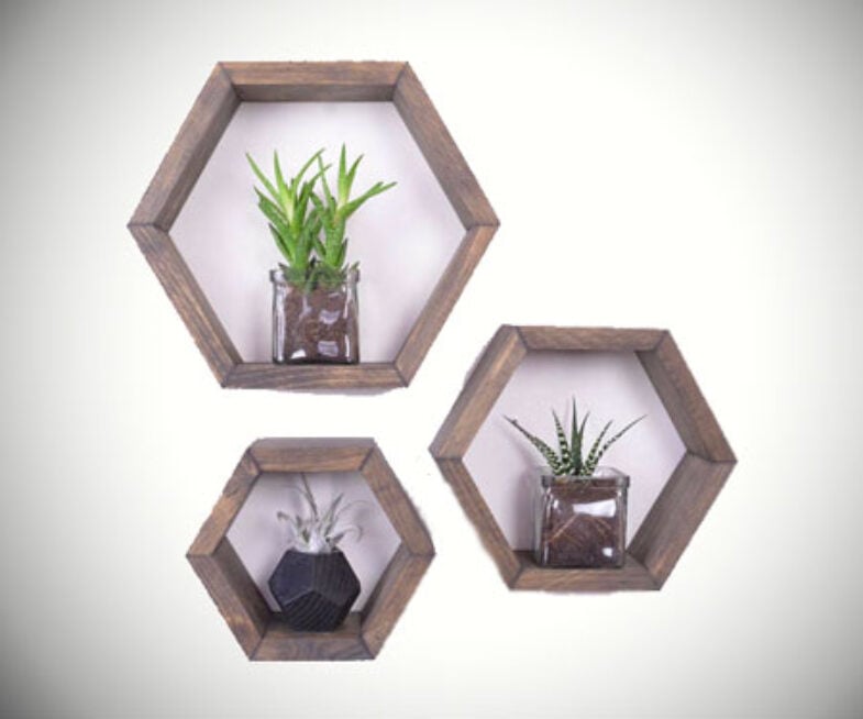 Hexagon Honeycomb Shelves