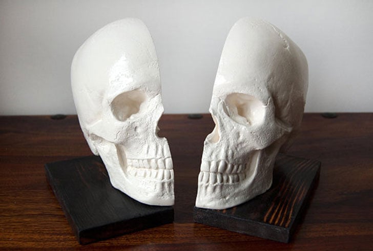 Skull Bookends