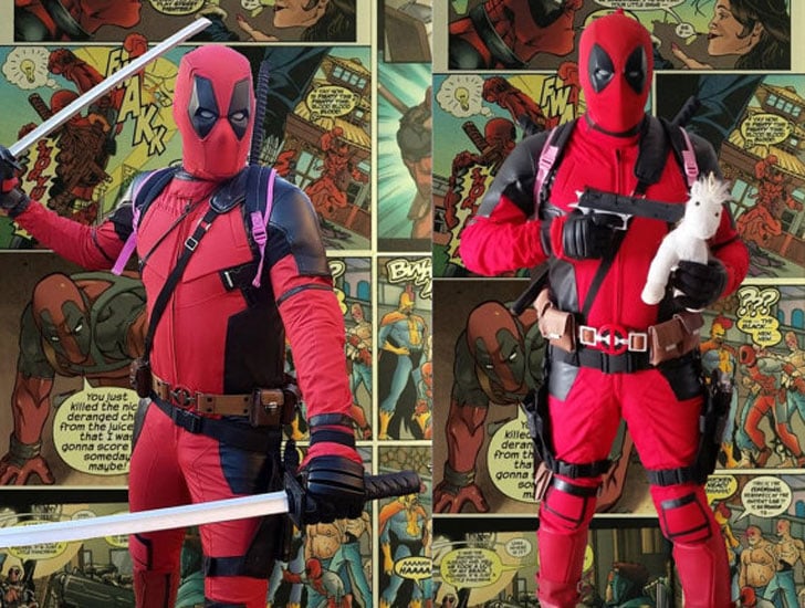 X-force Deadpool Costume / Cosplay Suit replica: Made From Custom Dyed 4  Way Patterned Stretch & Leather -  UK