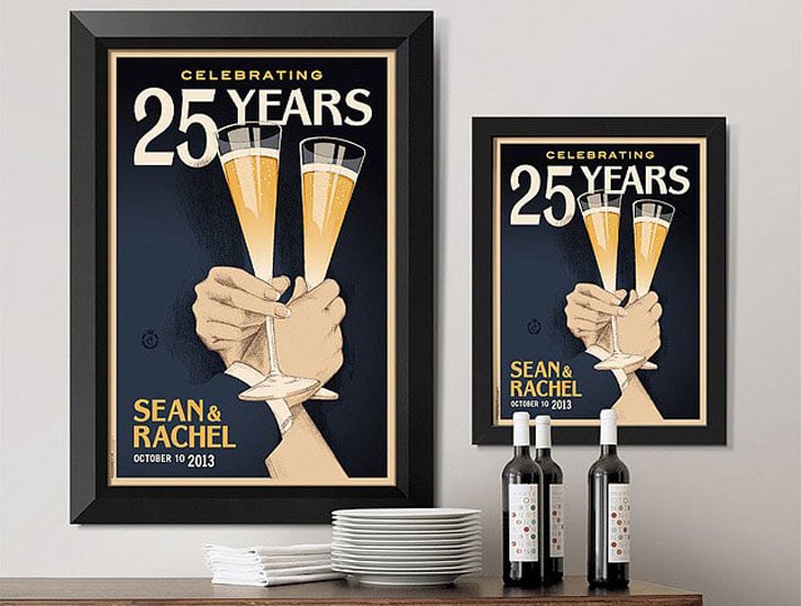 Personalized Toast Anniversary Art - anniversary gifts for couples who have everything