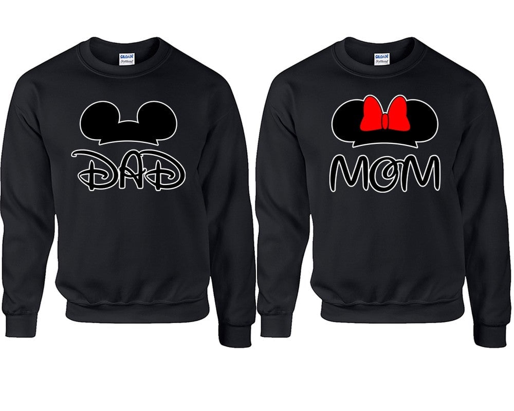 Mom & Dad Couple Crewneck Sweatshirts