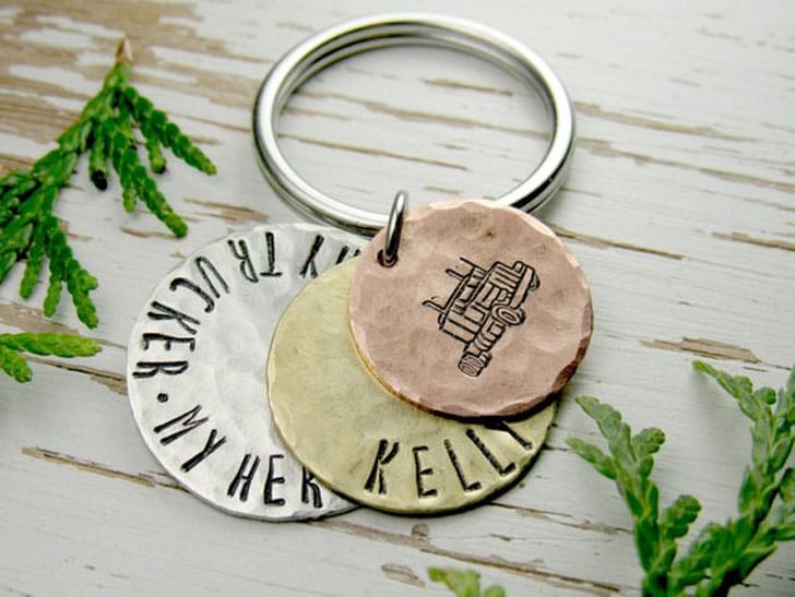 My Trucker, My Hero, My Love Key Chain - gift ideas for truck drivers