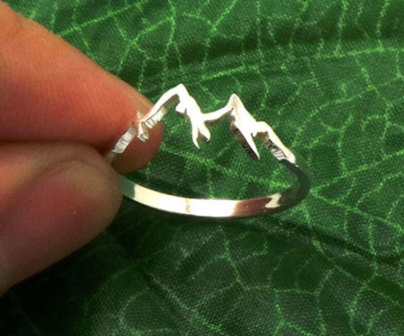 Sterling Silver Mountain Range Ring