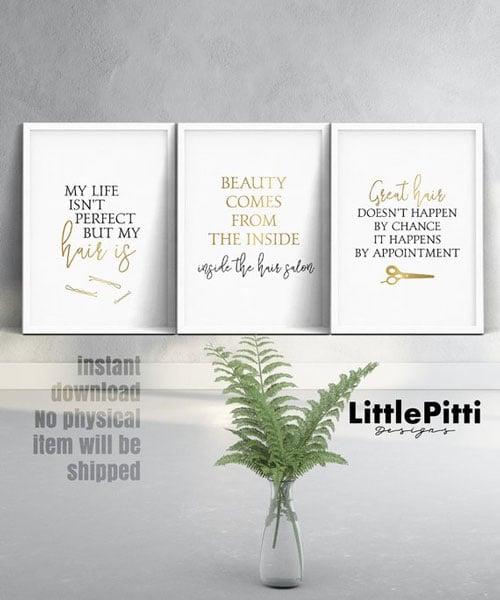 Hair Salon Decorating Prints