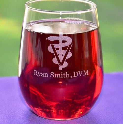 Personalized Custom Engraved Veterinarian Glass