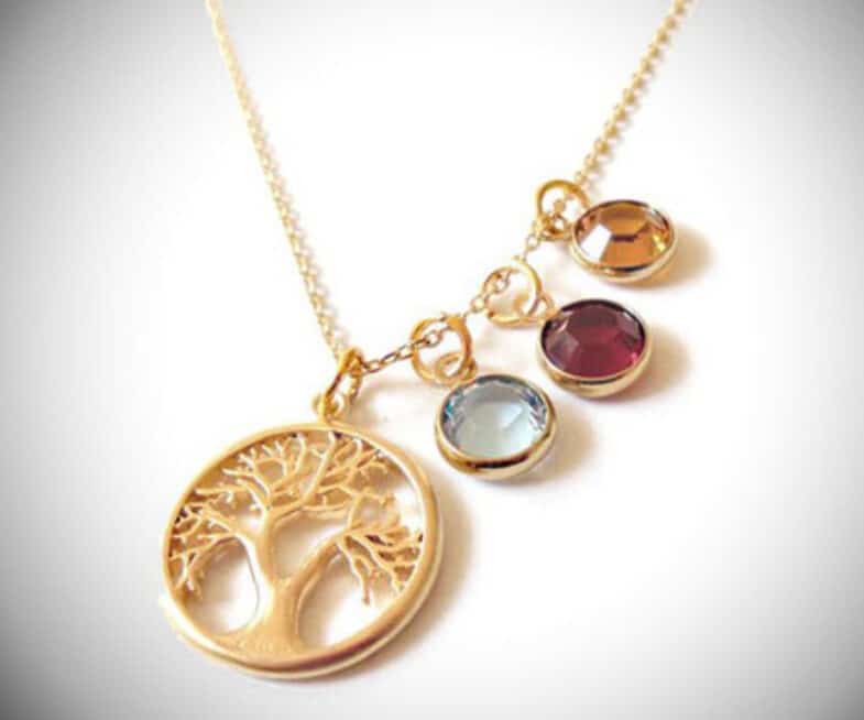 Birthstone Family Tree Necklace