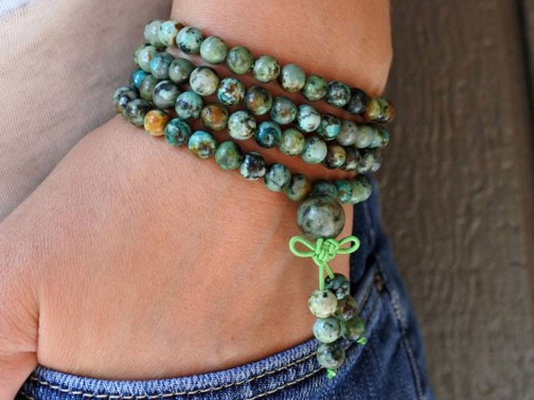 GROWTH and DEVELOPMENT African Turquoise Gemstone Bead Bracelet