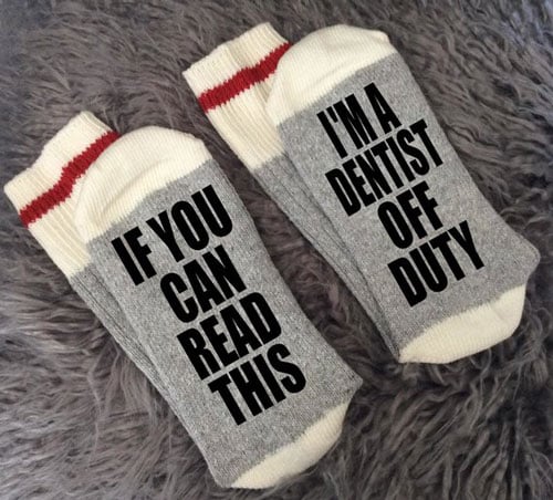 Off Duty Dentist Socks