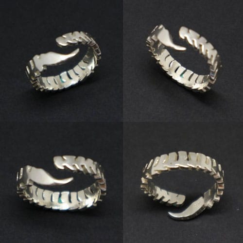 Silver Spine Cord Anatomy Ring - Gifts for Chiropractors