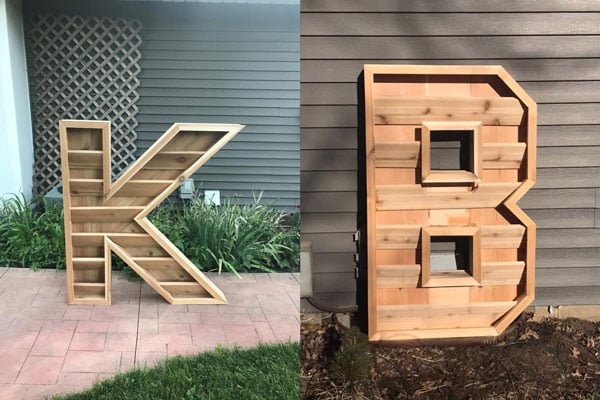 Giant Letter Shaped Planters