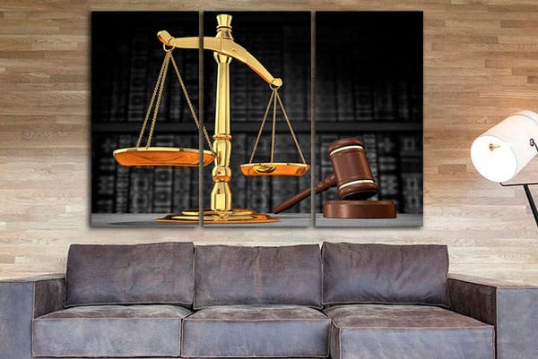 Scales Of Justice Canvas Wall Art