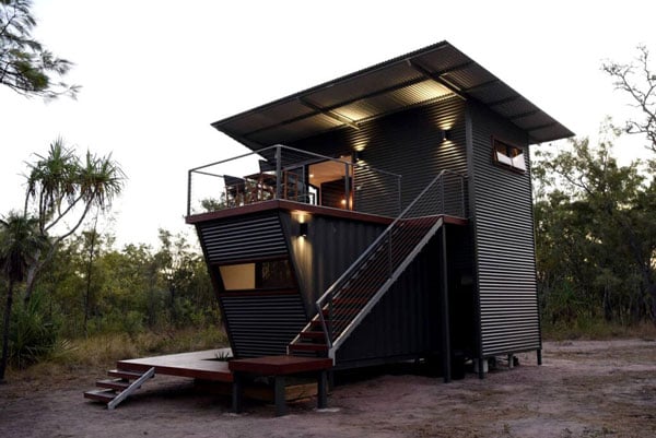 Modern 2-Story Shipping Container Air BnB Getaway