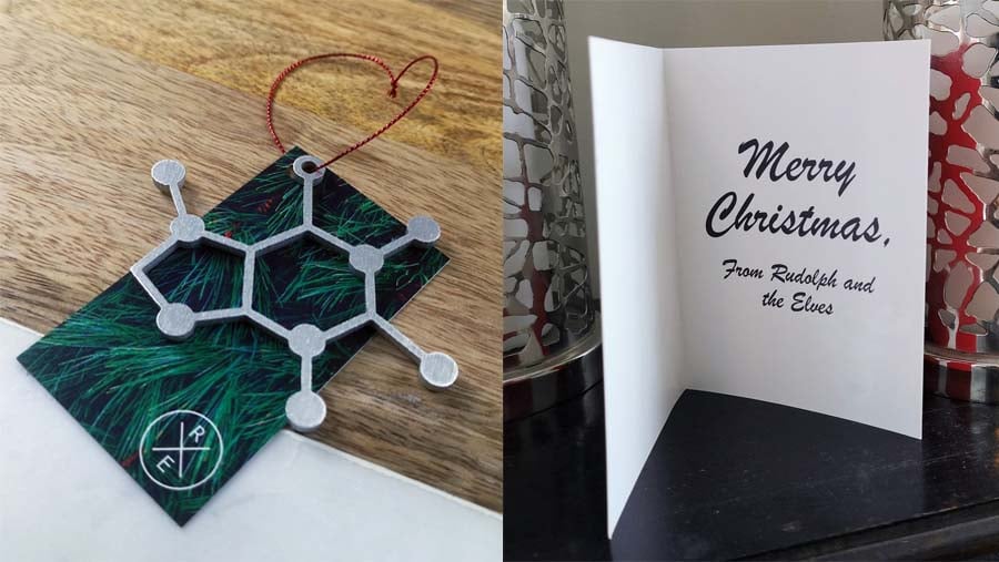 Coffee Molecule Christmas Ornament