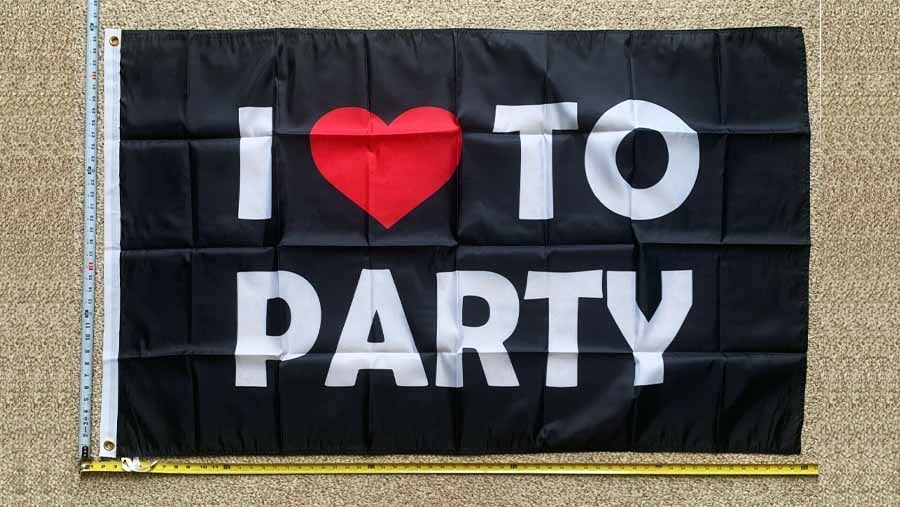 I Love To Party sign