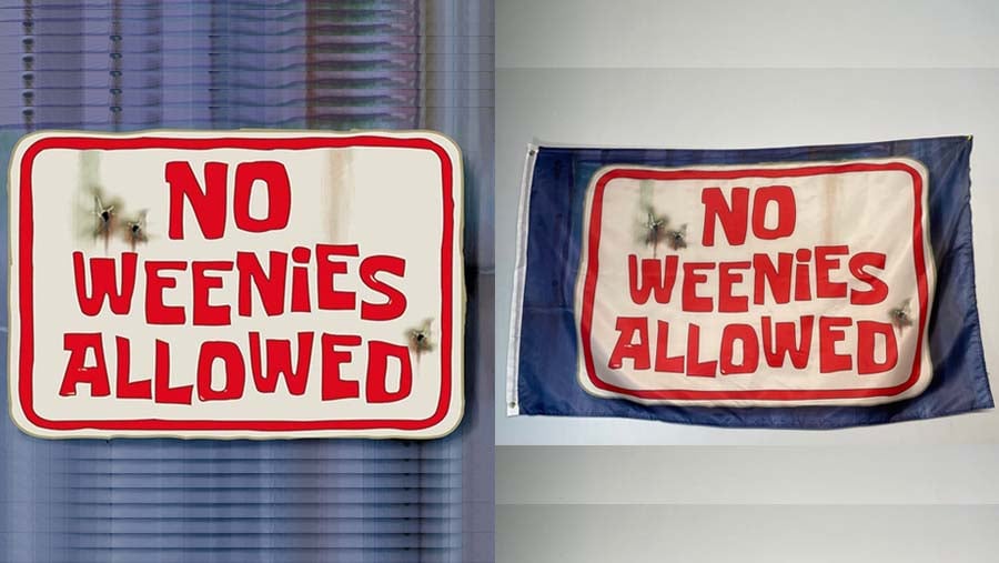 No Weenies Allowed Flag