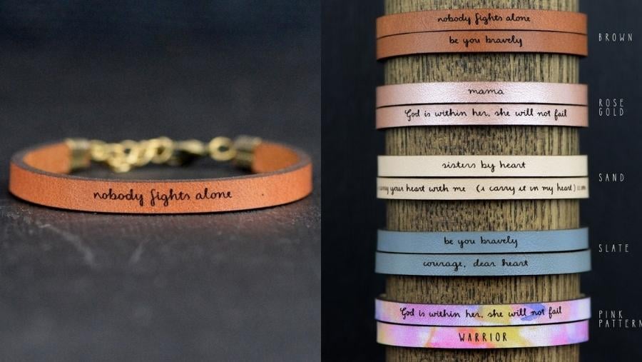 “Nobody Fights Alone” Cancer Support Bracelet