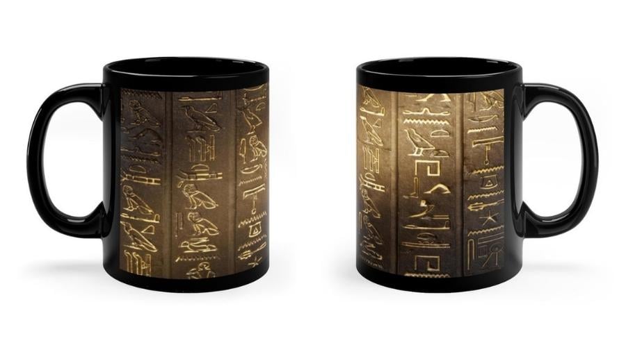 Egyptian Gifts Black Ceramic Mug