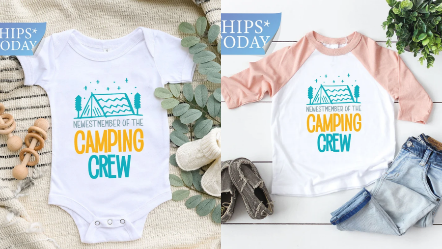 New to The Camping Crew Baby Onesie