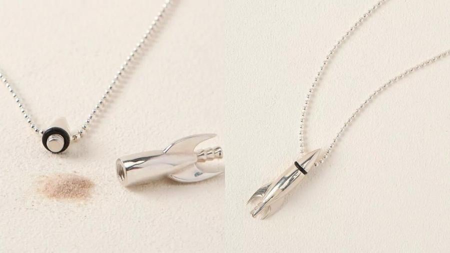 Mars Rocket Remembrance Necklace