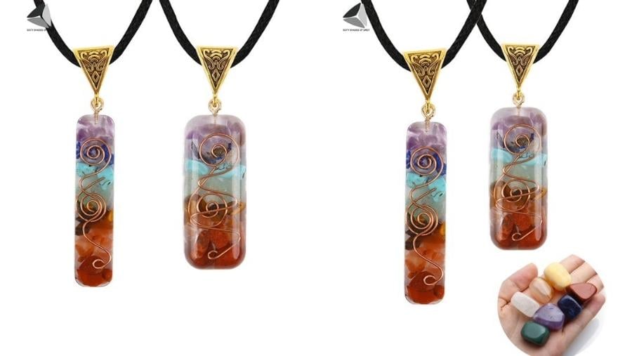 Sixty Shades 7 Chakra Energy Healing Necklace for Good Luck