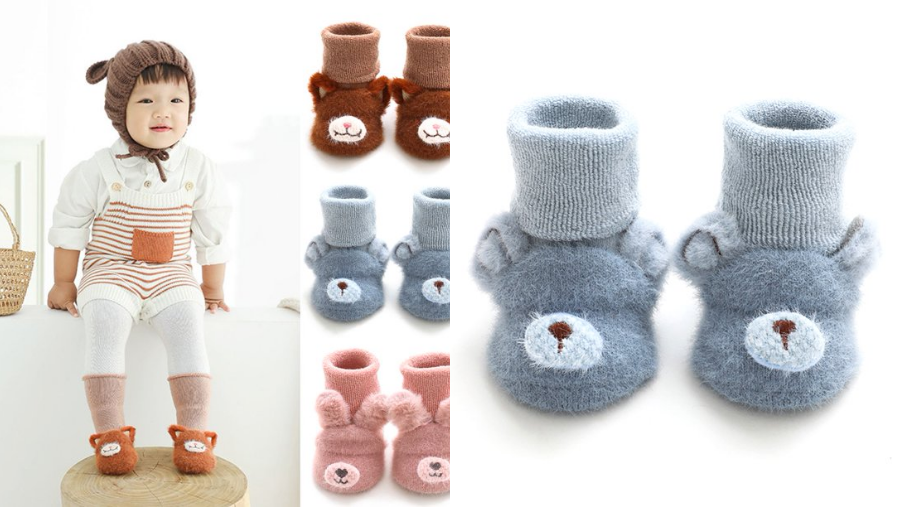 Thickened Socks Cute Cartoon Anti-Skid Baby Booties