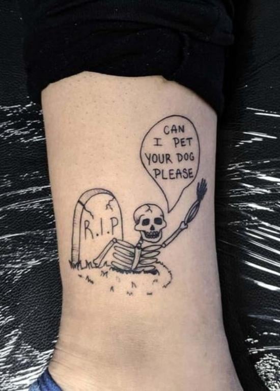 Cute Skeleton Who Loves Dogs