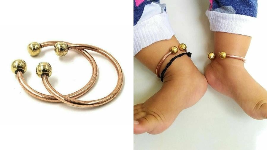 Copper Newborn Leg Kada