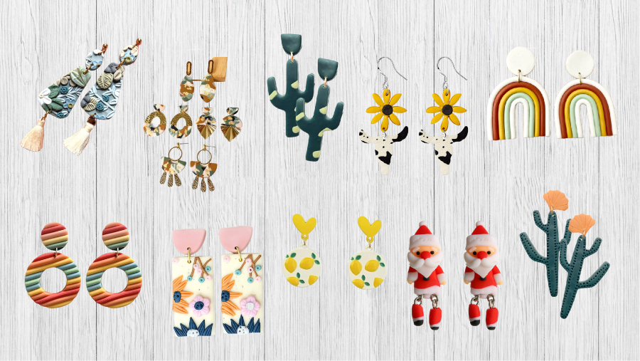 Unique Polymer Clay Earrings
