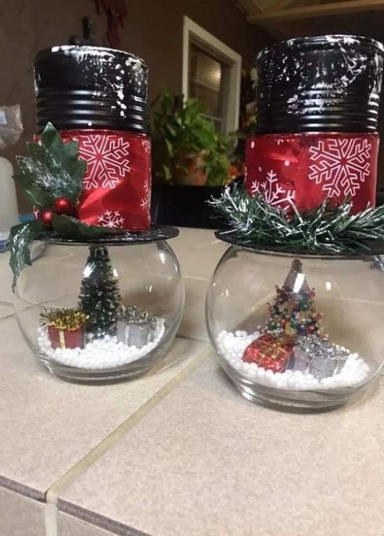 25 Easy and Creative Fish Bowl Christmas Decoration Ideas