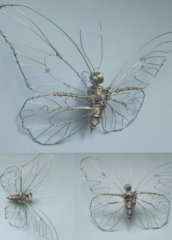 3D Butterfly Wire Sculpture